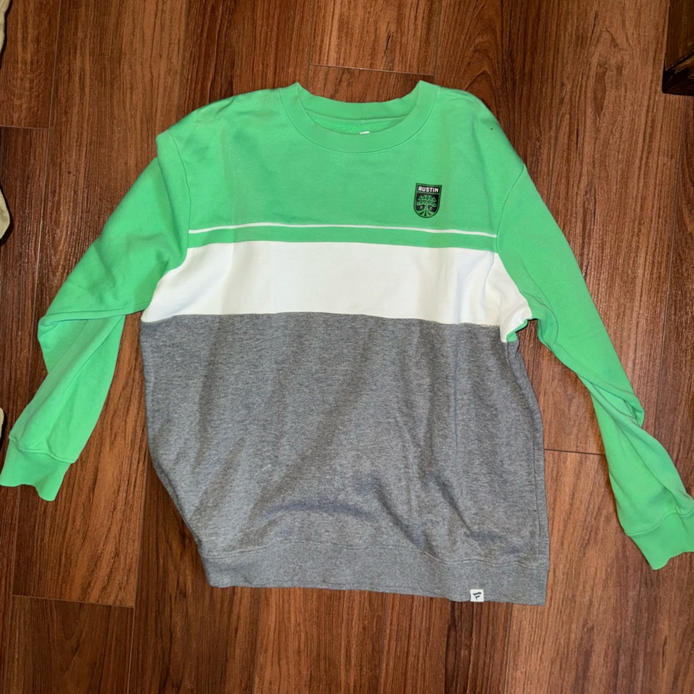 Austin FC Green and Gray Crewneck